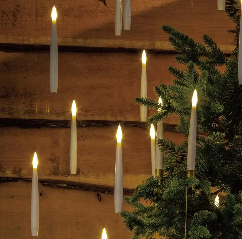 Kanlong S/10 battery operated floating LED electronic candles with remote control for home decoration holiday Christmas lights