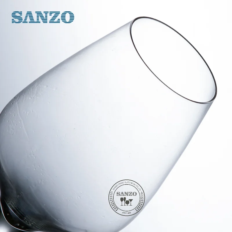 High quality  handmade blown crystal glassware  goblet red wine glasses