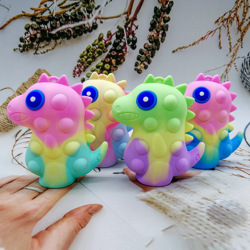 3D Sucker Dinosaur Fidgets Balls Toys Push Bubbles Up Sensory Toy for Kids Boys Girls Stress Relief Squeeze Game Idea Gifts