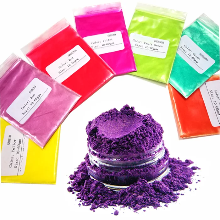 Low price loose pearlescent luster color cosmetic mica powder wholesale makeup pigment for eyeshadow lipstick highlighter