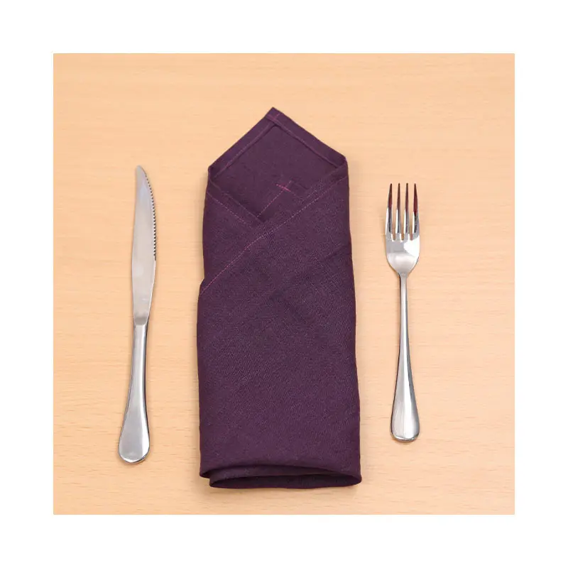  High Quality Stone Washed 100% Natural Color Flax linen Table Cheap pure white napkin