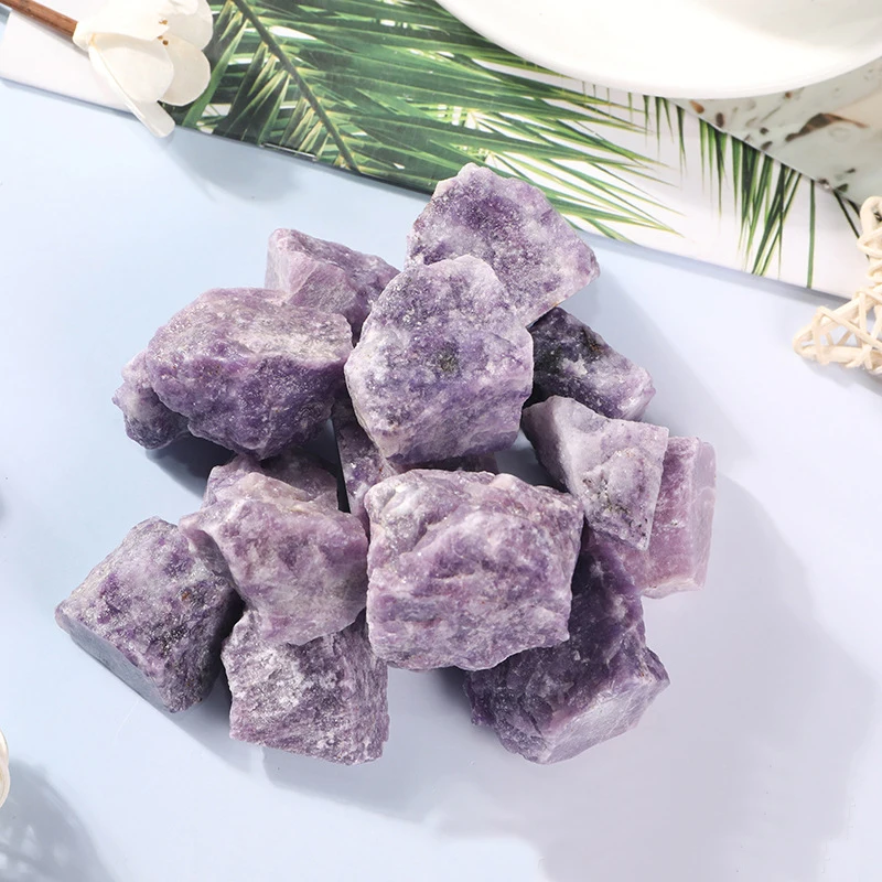 Bulk Wholesale Natural Lepidolite Crystal Specimen Raw Rough Purple Quartz Tumbled Stones