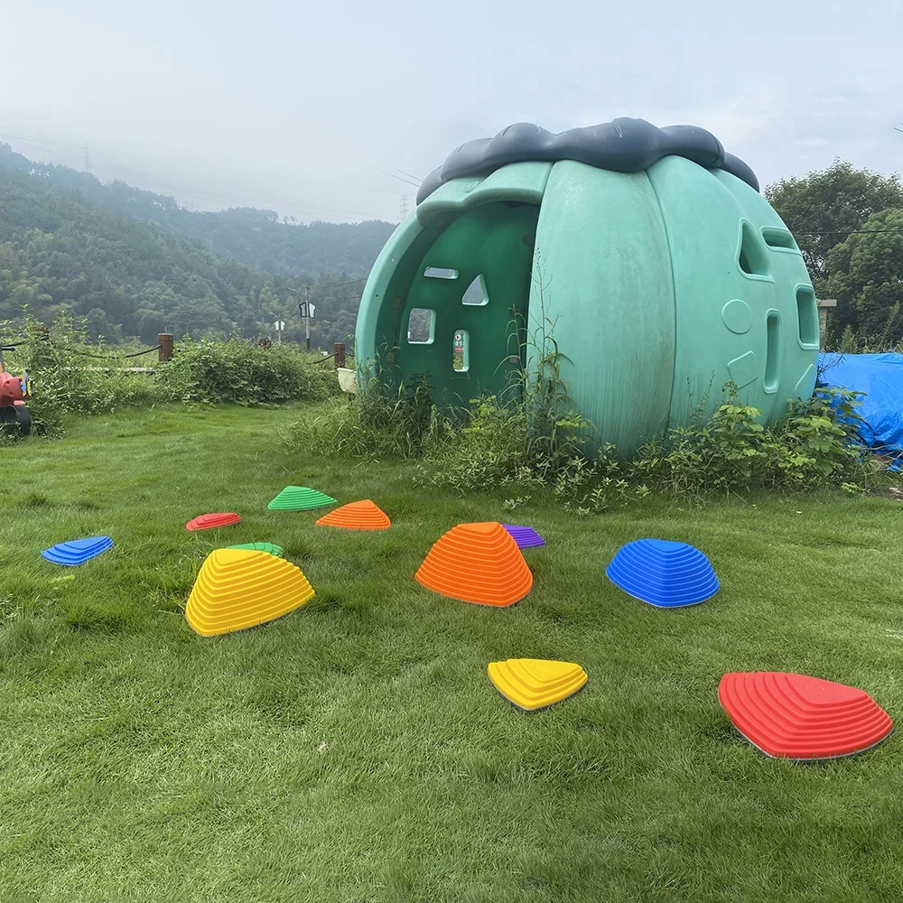 Kids training equipment river crossing stones , Children balance stepping stones