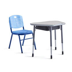 Manufactures Pupils Attached School Desk Combined School Chair With Desk
