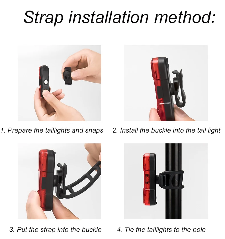 Super Bright  Rotate 360 Degrees Cycling Night Led Taillight Rear Bicycle Light