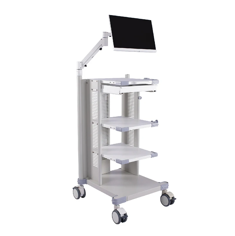 hospital equipment height adjustable endoscopy cart supplier (1600087139118)