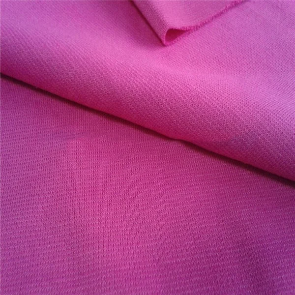Fancy garment material rib spun polyester spandex ponte de roma knit fabric knitted
