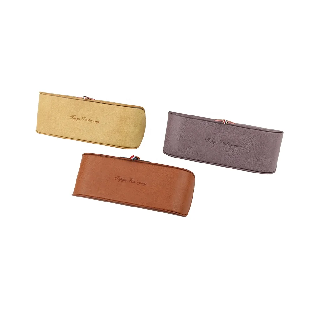 custom glasses cases trendy vintage durable leather adult display optical spectacle case eyewear sunglasses manufacture