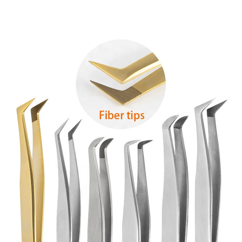 ELITER Hot Sell Private Label Lash Tweezers Lash Extension Tweezers Custom Private Label Lash Tweezers