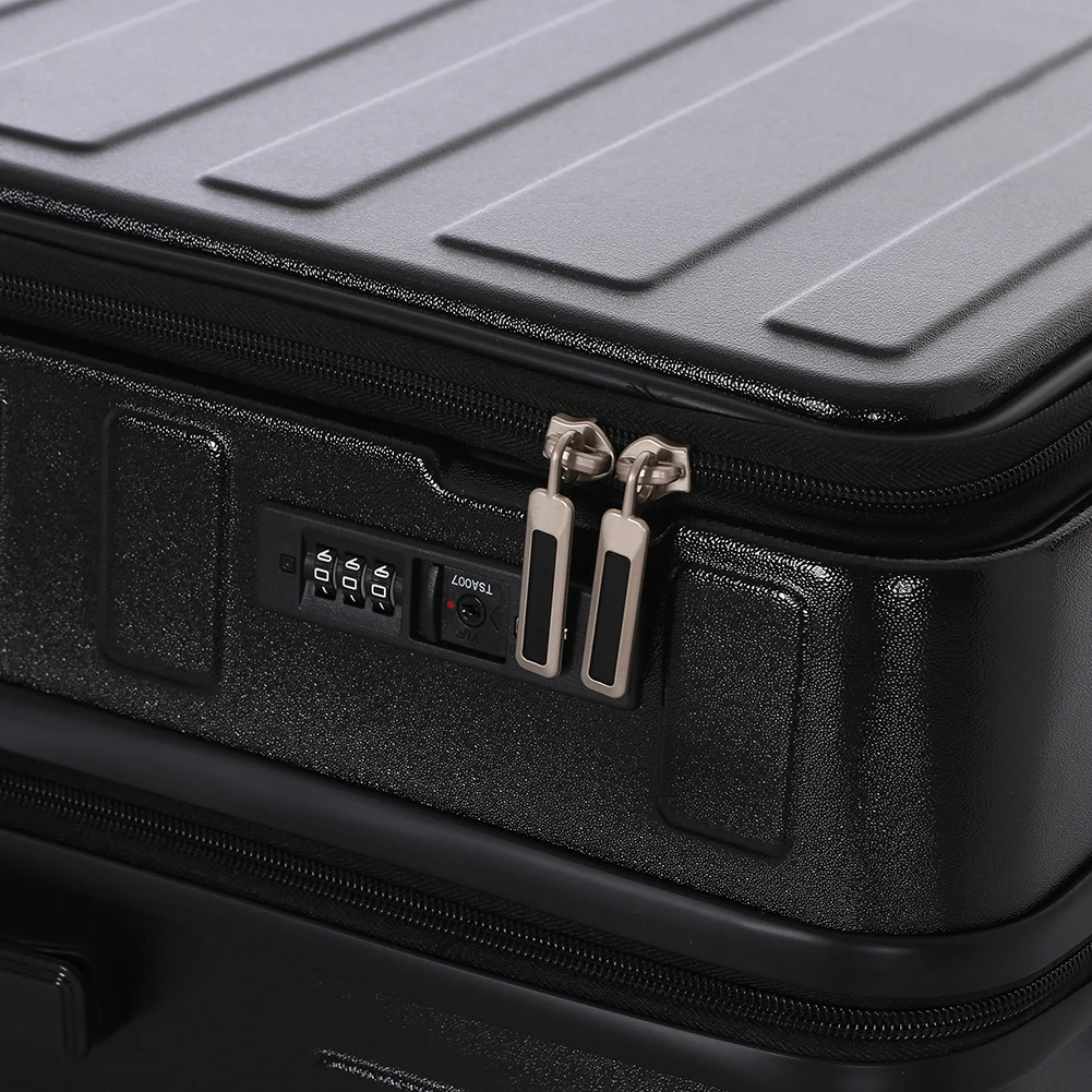 3 pcs Set Front Open Pocket Luggage Set 20 Inch Expandable Anti-thef Double Zipper Large Size TSA Lock PC Travelling Suitcase
