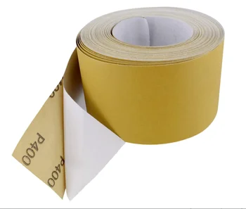 AutoErizo 80 Grit Sticky Back  Aluminum Oxide Golden Yellow color Abrasive Sandpaper Roll