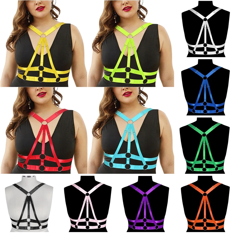 Plus Size Bondage Body Harness Accessories Bust Bra Top  For Women  Lingerie Harness Party Costumes Wear
