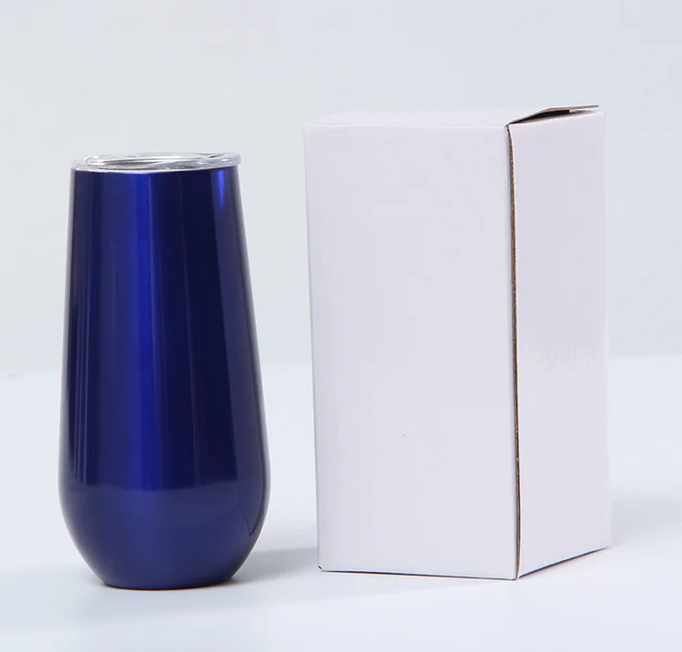 Stainless Steel Stemless Champagne Flutes Wine Tumbler Double Insulated 6oz Unbreakable Cocktail Cups