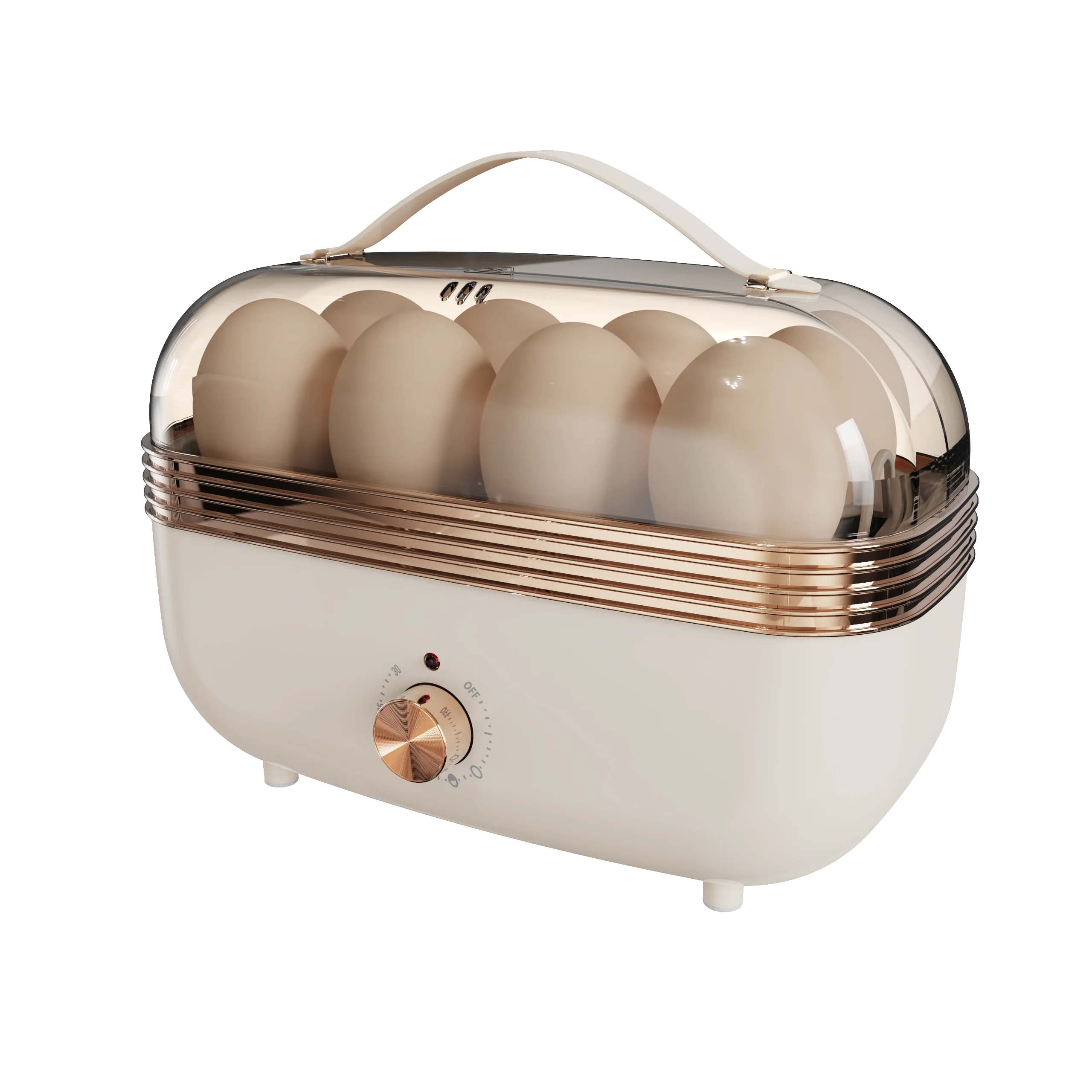 Hot Selling Household Electric Rapid Egg Cooker with Stainless Steel Housing Automatic Boiled Steamer Egg Boiling