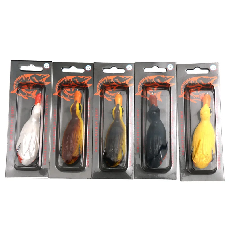 10.5cm 22g Propeller Flipper Duck Rotating Tractor Soft frog fishing artificial plastic topwater floating lure bait