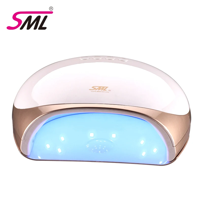 SML Private Label Black Smart Cordless Professional Sun UV Led Gel Nail Lamp Rechargeable