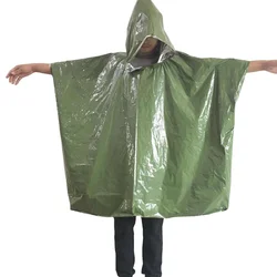 Теплоотражающее снаряжение для выживания от производителя, тепловой Майларовый дождевик, аварийное пончо для тактических принадлежностей