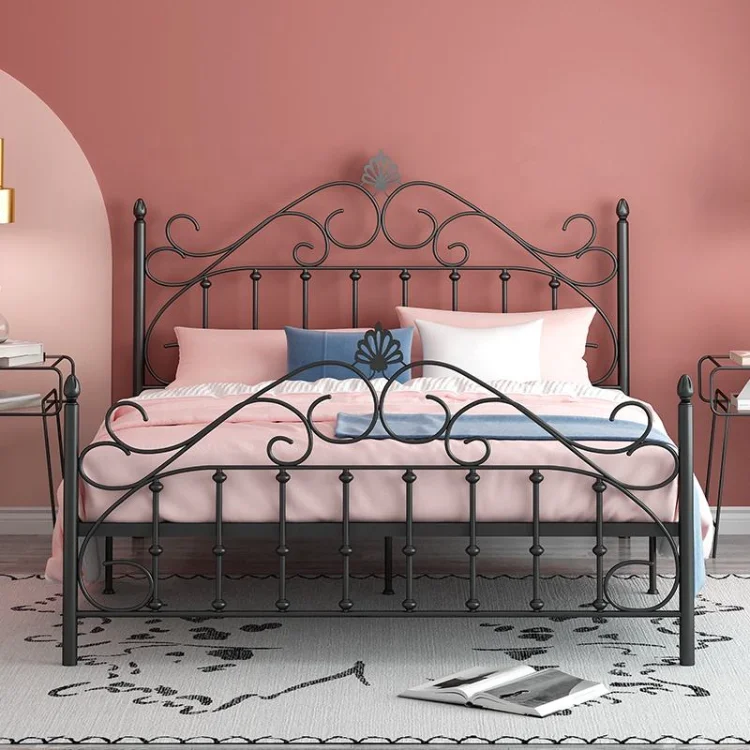 JSC-33 Scandinavian princess simple modern style metal bed creative hotel single thickened B&B and double bed iron frame