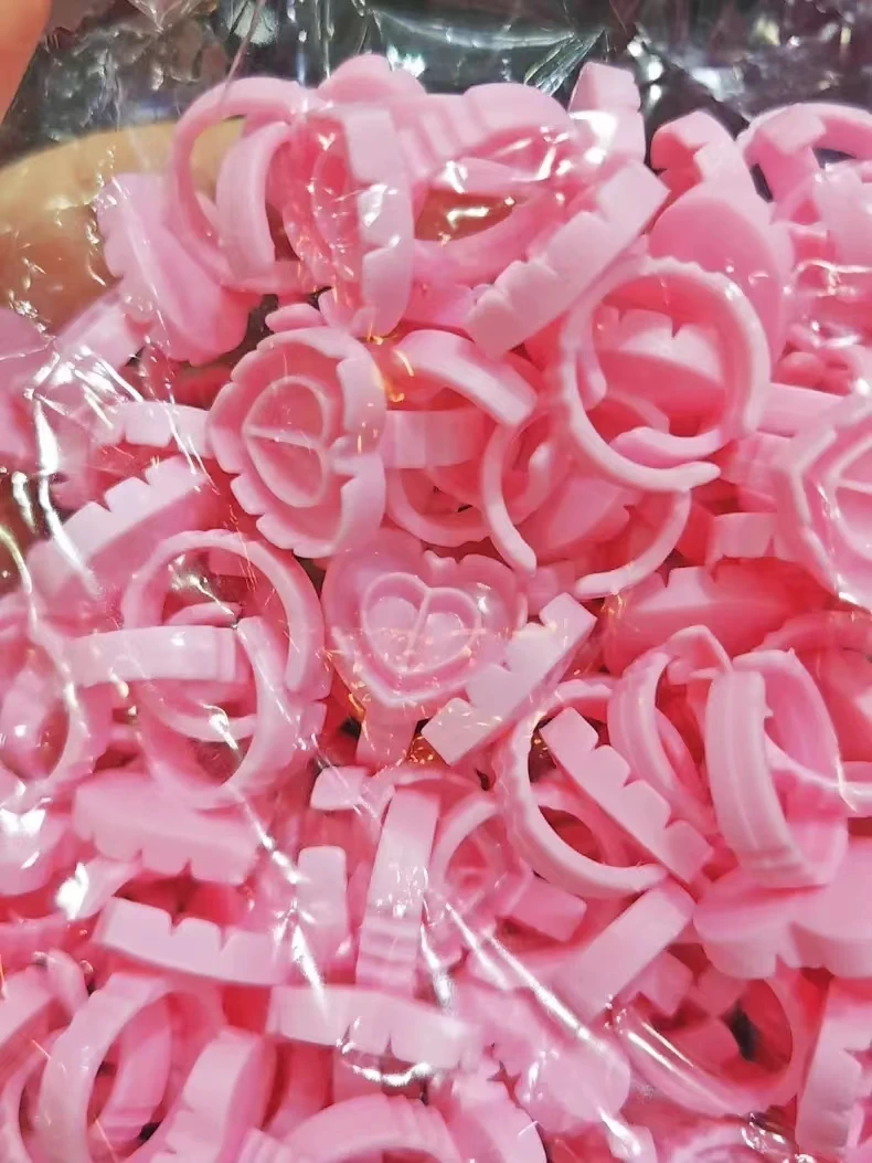 Pigment Easy Fan Heart Plastic Shape Microblading Tattoo Glue Cup Eyelash Holder Extension Tool Ink Lash Ringcup Ring Disposable