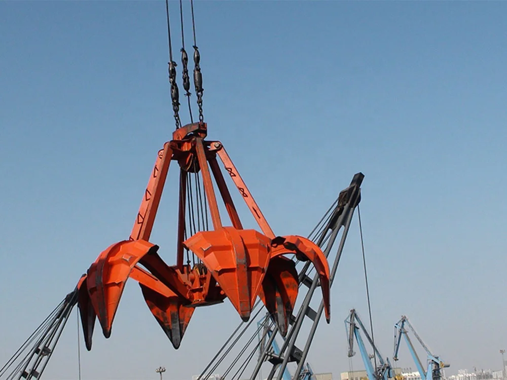 
Sand Clinker and Stone Loader Excavator Mechanical Four Ropes Orange Peel Grab 