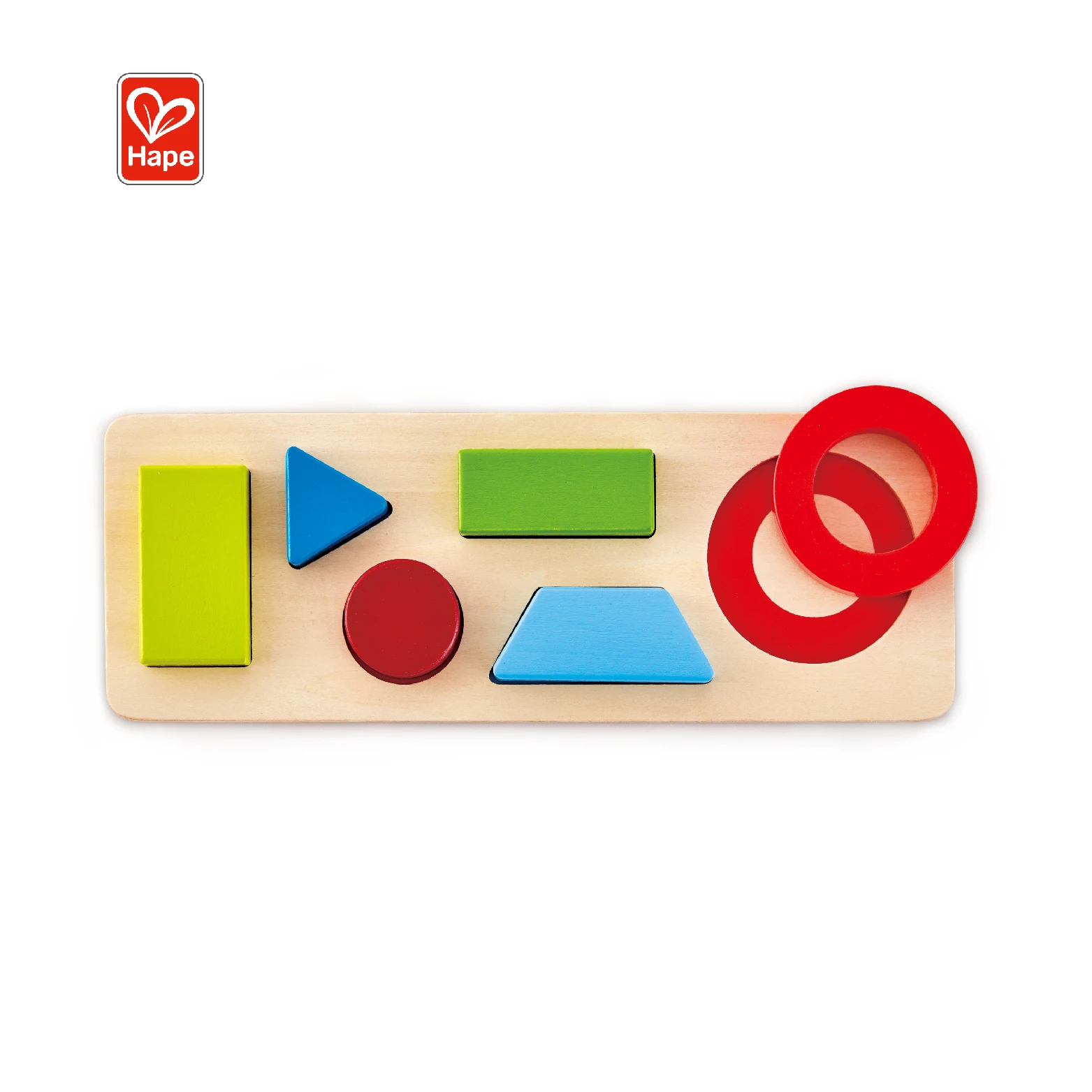 Hape Geometry  Baby Brain Toys Wooden Graphics Puzzle 3D Game For Kids