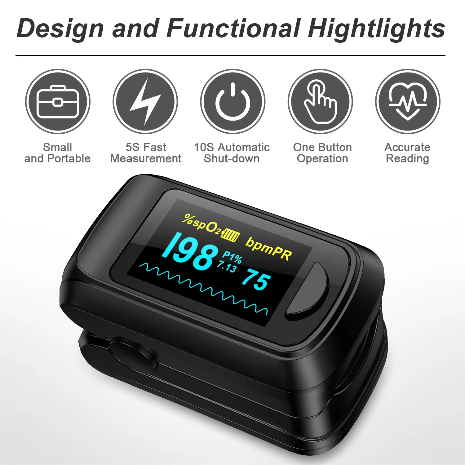 New arrival Monitors Oxygen Saturation safe puls oxi mete finger monitor