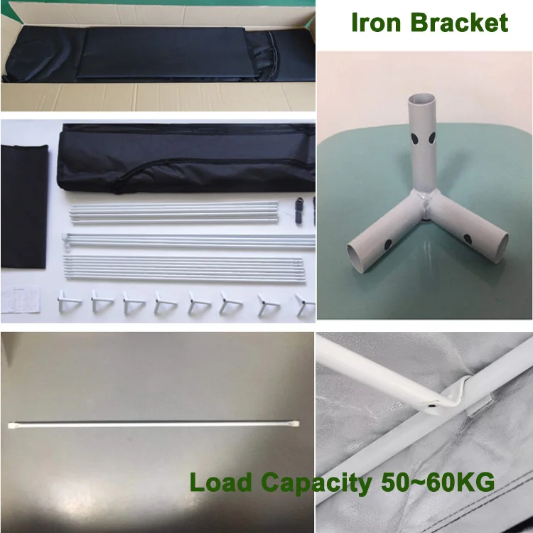 
Ledbetter Plant Grow Tent, Reflective Mylar 600D Oxford Fabric Growing Room With Waterproof Floor Tray/ 