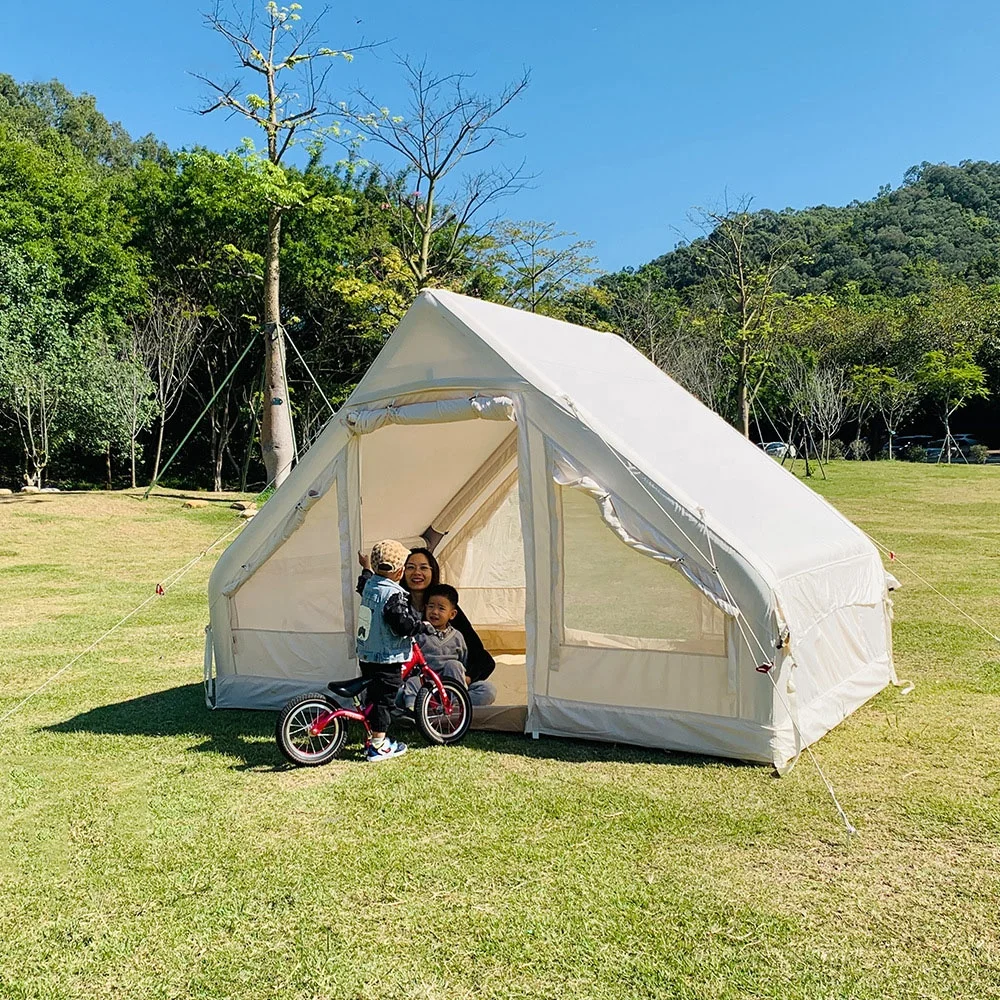 Funworldsport New Arrival Family Camping Inflatable Tent Waterproof Lightweight Outdoor Glamping Tent For Backpacking Hiking