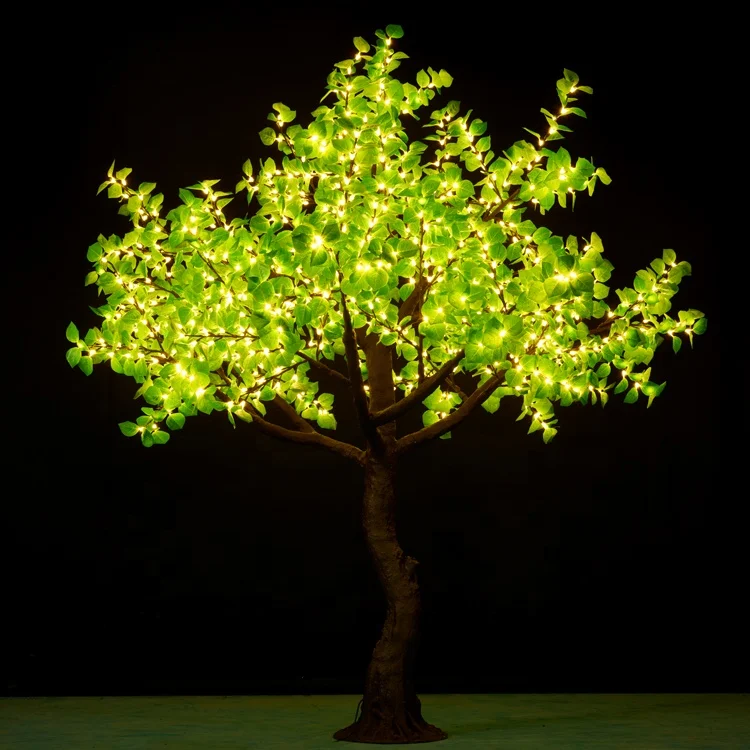 Оптовая продажа уличное украшение для сада праздничное 9 футов зеленая береза светодиодная лампа Большая искусственная Рождественская елка