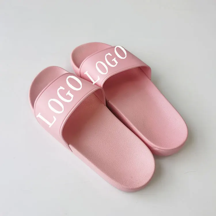 Customize LOGO Women pink Slippers Summer Indoor Flip Flop Men Soft Sandals outdoor sporty Custom Pattern waterproof slippers