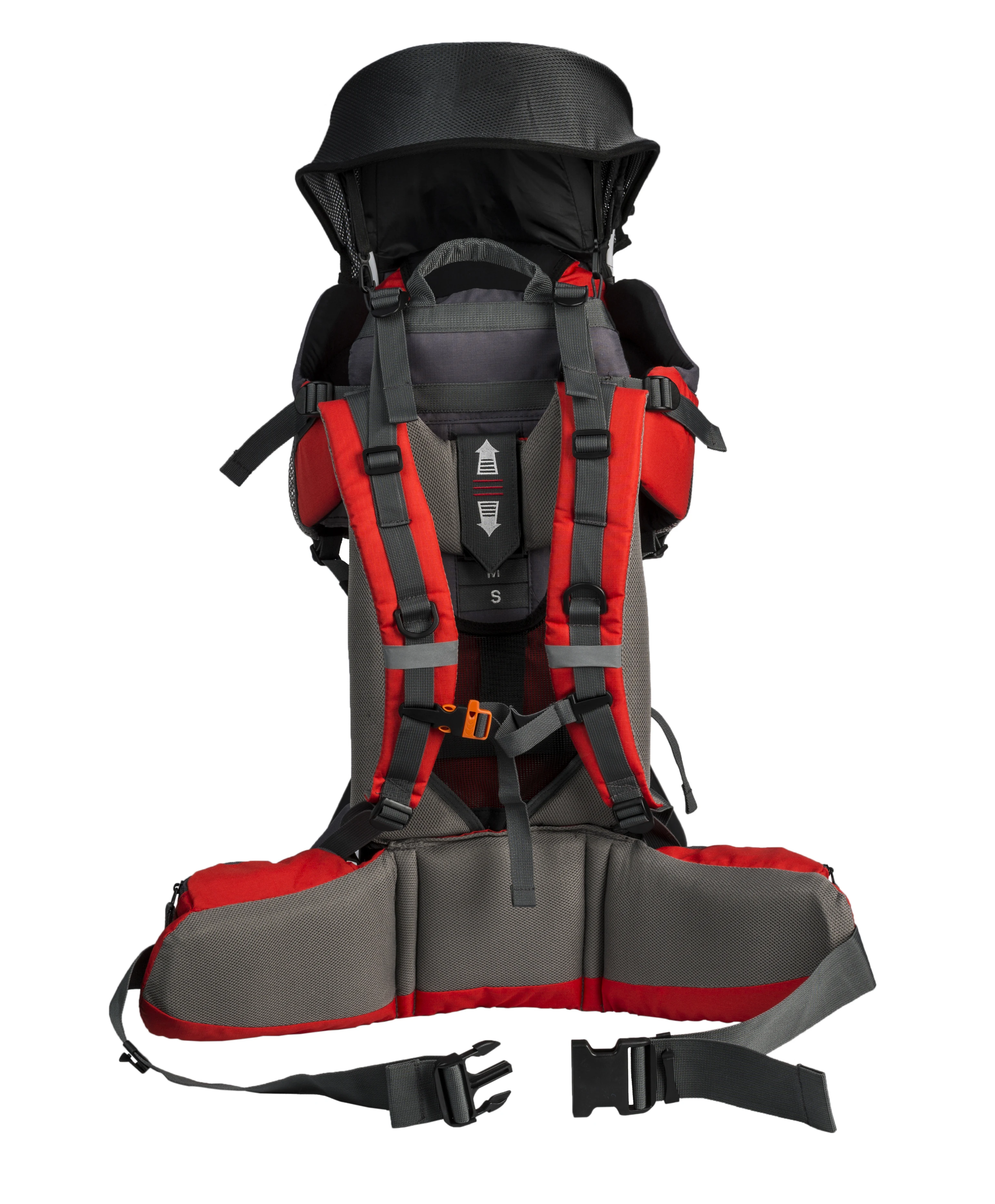 Camping Baby Carrier Backpack Hiking Child Carrier with Stand Frame and Sun Visor