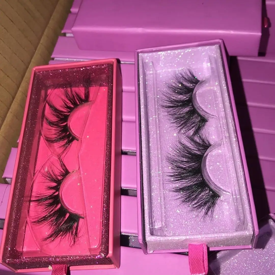 
Factory high quality 3D 25MM Thick Faux Mink eyelash vendor customized packaging boxes 