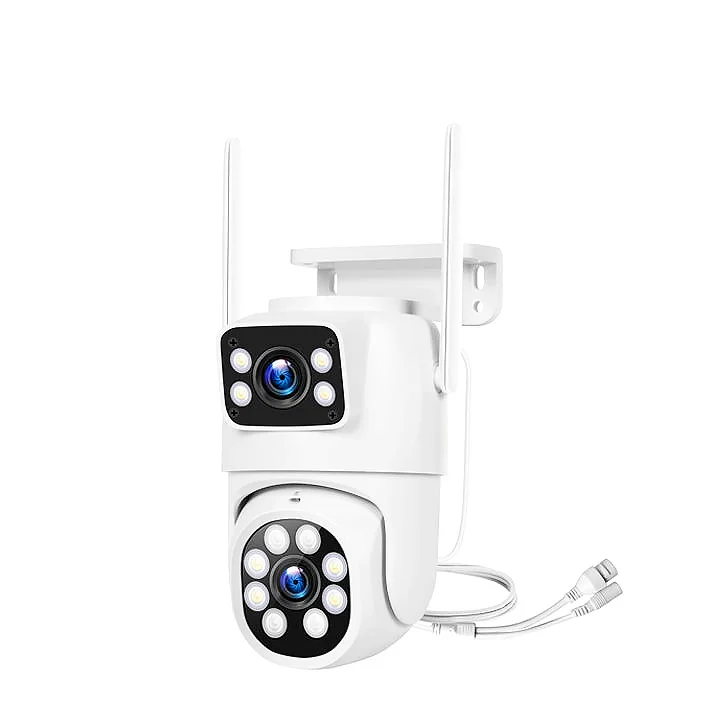 Dual Lens Waterproof 300W+300W CCTV Camera 12 Light HD Full Color Night Vision WIFI Camera IP66 Home Camera Outdoor Indoor