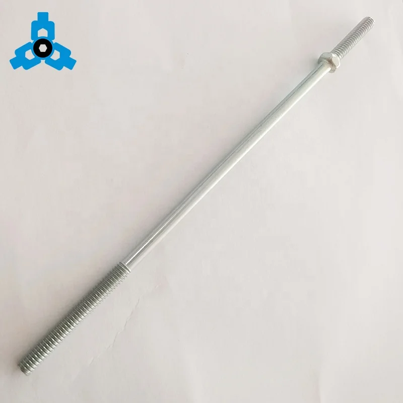 Factory customized Long Double Head Bolt With Hex Nut Carbon Steel OEM hardware steel bolts