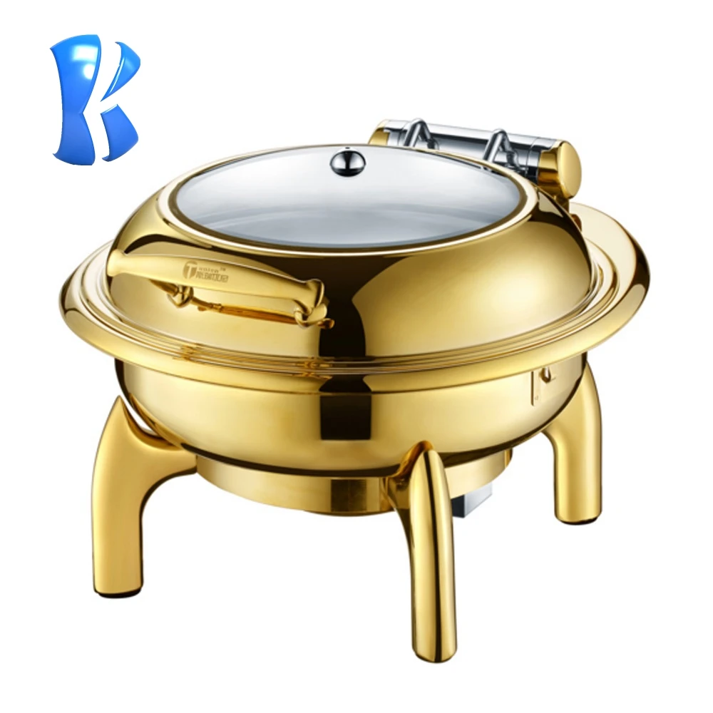 OKEY restaurant Hydraulic equipment unique stainless steel  buffet food warmer chaffing dishes for catering