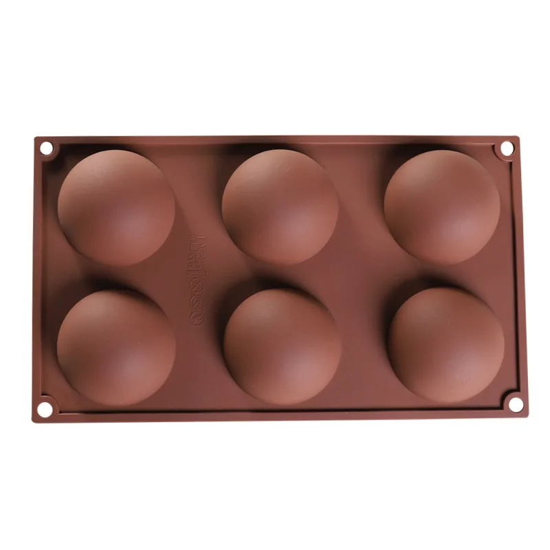6 Holes Half Sphere Candy Silicone Mold for Chocolate Cake Jelly