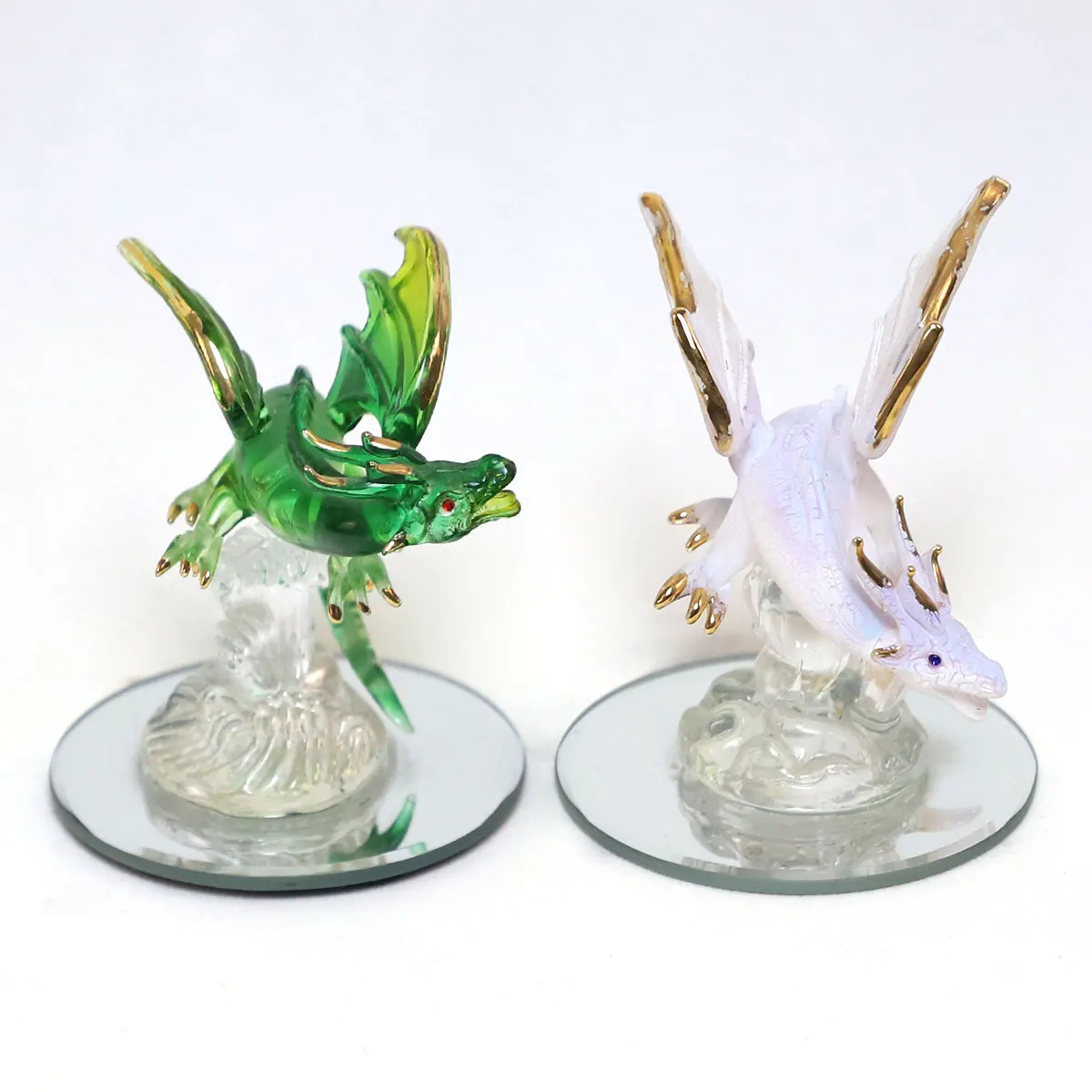 Western Style Magic Dragon Model Glass Ornaments Festival Indoor Party Decoration Factory Direct Sell Cheap