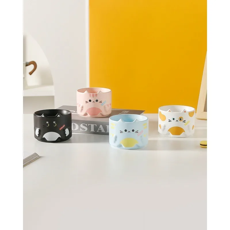 10oz Stackable Cat Design Household Couple Ceramic Latte Mug