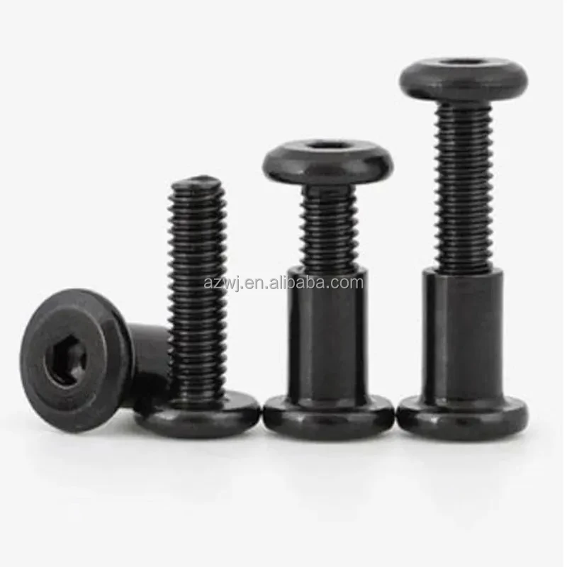 304 Stainless Round Head Hexagon Socket Set Screw Carbon Steel Brass Post Binding Screws Fastener Hex Socket Chicago Screw