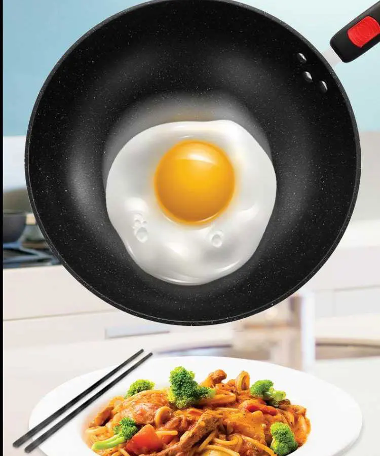 2023 JOY wholesale Marble non stick pot  Cooking set  Cast iron cooker  For kitchen utensils  non-stick cookware Maifanshi wok