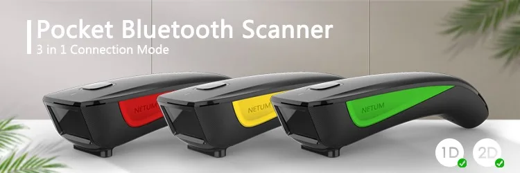 NETUM C750 мини беспроводной портативный сканер штрих кода 1d 2d синий зуб