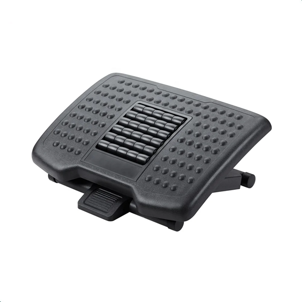 Adjustable plastic massage footrest for office use