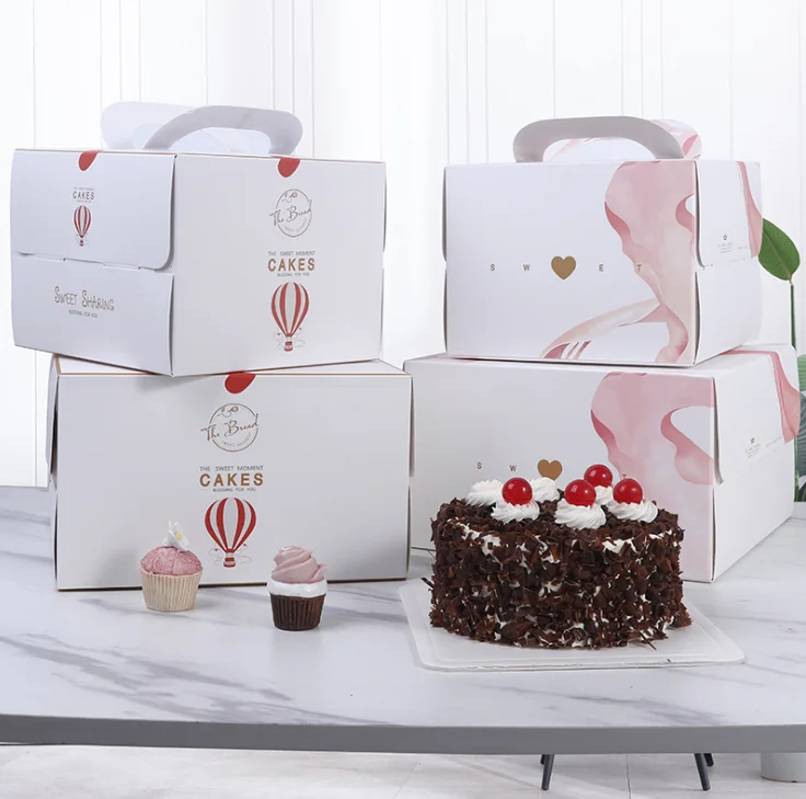 ECO-FRIENDLY PAPER BOX FOR CAKE PACKAGING AND DISPLAY Digital Printing