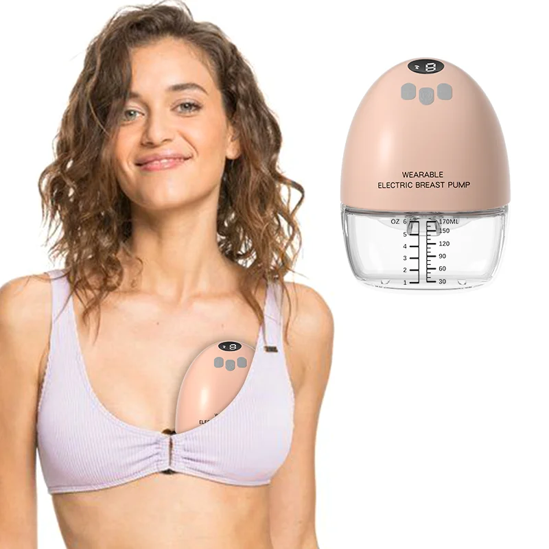 2022 Newest BPA Free Rechargeable Electronic Hands Free Breast Pump Electric Wearable Smart Wireless Breast Feeding Pump