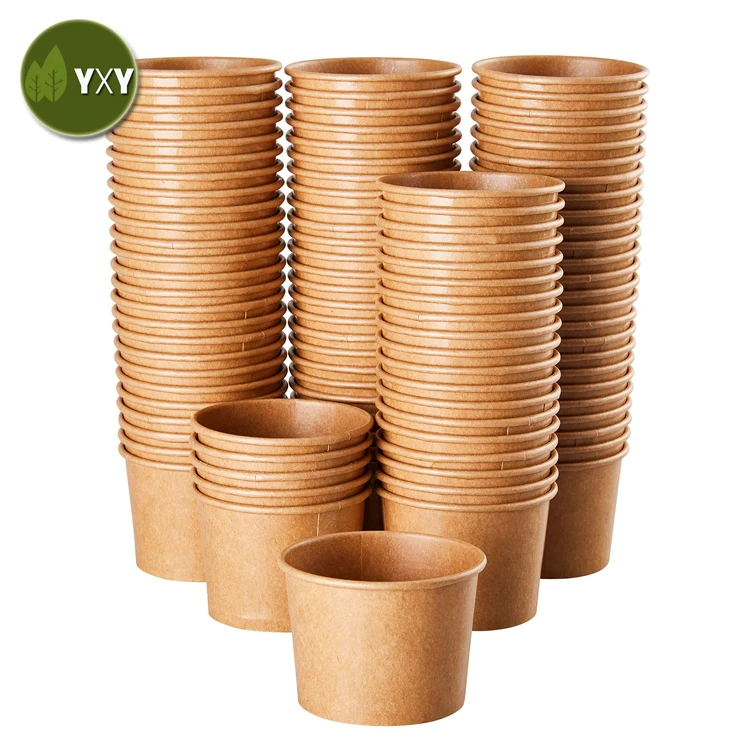 Get!!! High Quality Disposable Takeaway Paper Soup Cups With LID