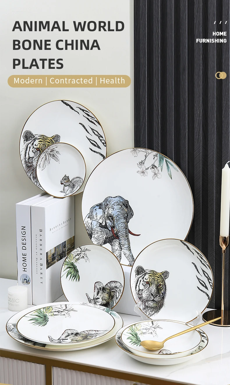 new design high quality ceramic dinnerware luxury plates sets cheap dinner plates with gold rim