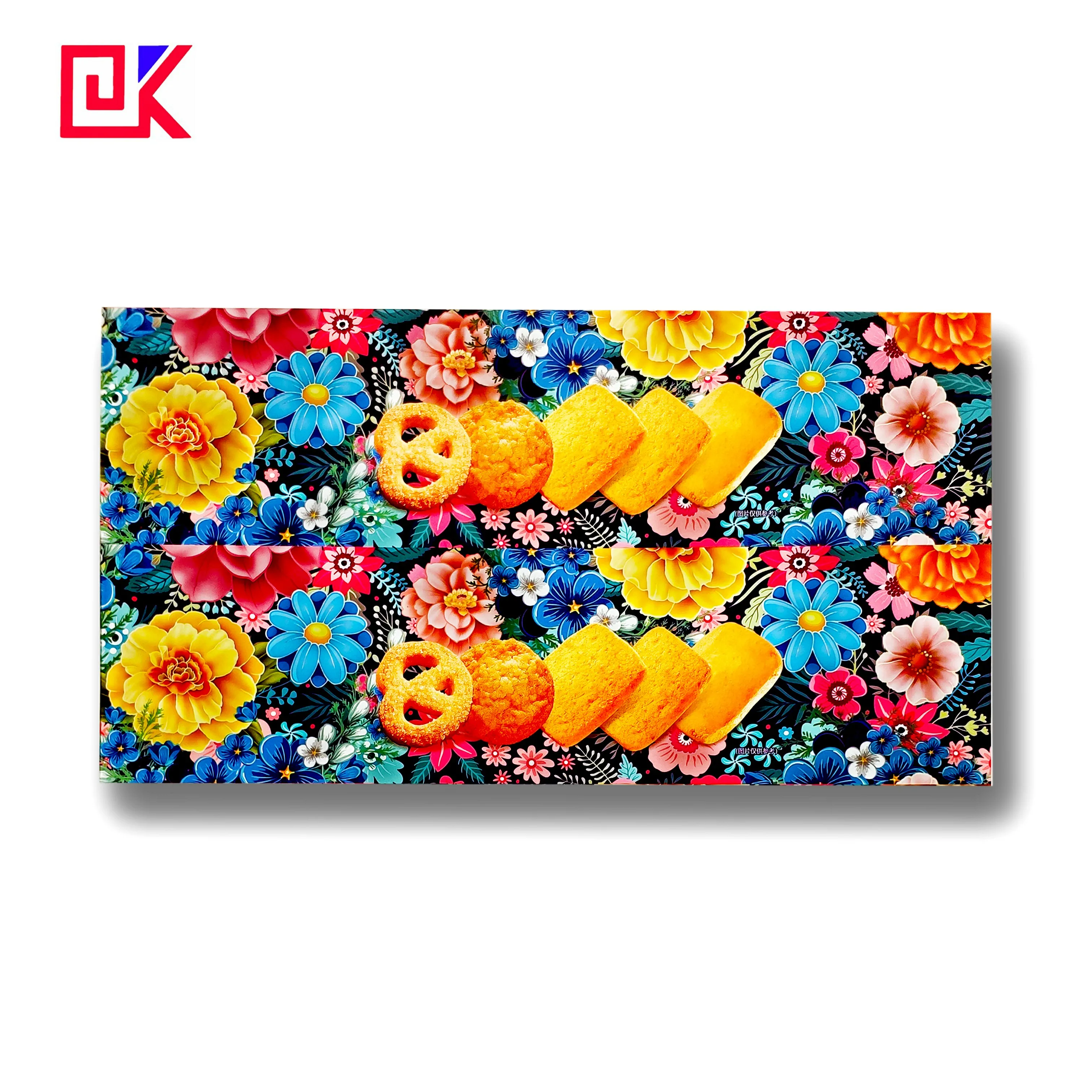 Листовая жесть с покрытием и цветочным принтом для изготовления жестяных банок для печенья