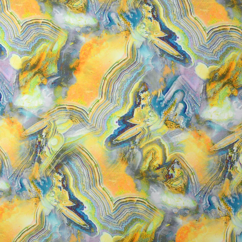 Digital Floral Design Custom Printed Satin Stretch Silky Silk Like Polyester Satin Fabric for Dresses