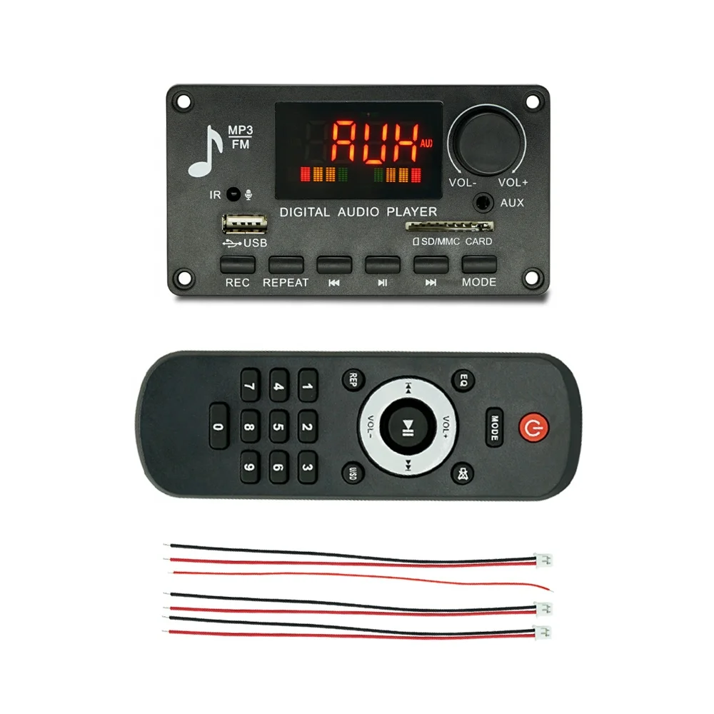 DC7V-26V AMP 2x40W BT Wireless Audio Speaker USB MP3 Player Module Power Amplifier Board Kit With Volume Turn Knob