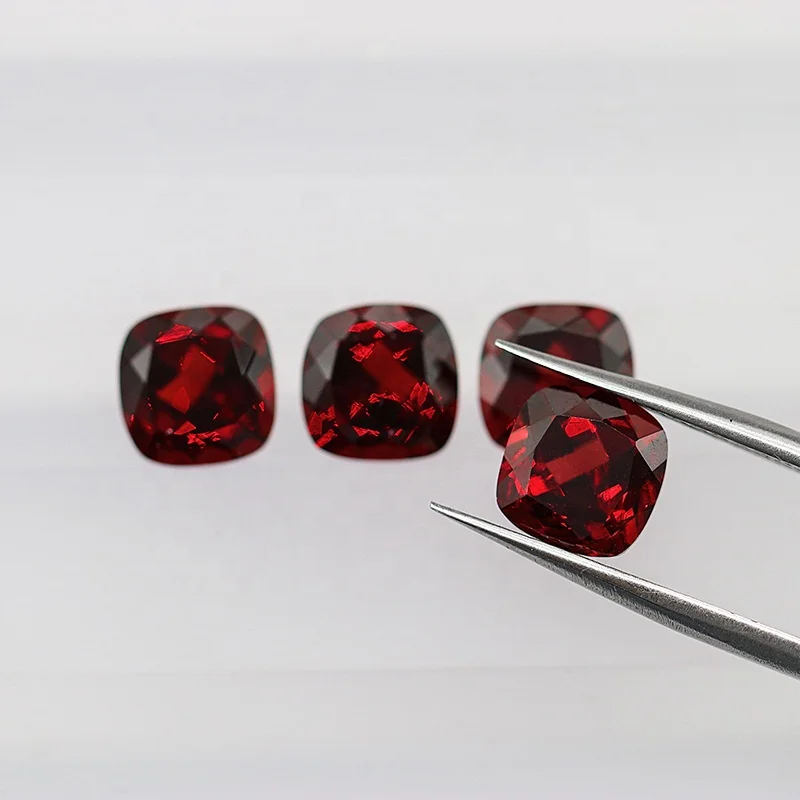 HanYu Low Price High Quality Cushion Cut Loose Garnet Gemstone Red Garnet Stone Natural Stone